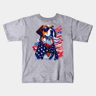 Funny 4th of July Dog Kids T-Shirt